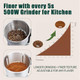 Grain Grinde For Kitchen Electric Spice Grinders Comes With 3 Removable Stainless Steel Blades 500w Herb Grinder Suitable For Grinding Spices Coffee Beans Grains Nuts (Black）