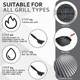 Sliner 6 Pcs 8 Inch Grill Brush with Scrap Black Scrubbing Stainless Steel Wire Grill Cleaner Brush BBQ Accessories for Indoor Outdoor Grate Remove Grease Burnt Food