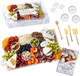 Charcuterie Board Set by Meg Quinn - Cheese Board with Charcuterie Board Accessories: Charcuterie Board Set for a House Warming Home Wedding Couples for Christmas. 12 Pcs