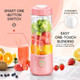 Spardar Portable Blender for Shakes & Smoothies Personal USB Rechargeable Mini Blender Cup Juicer for Home Sports & Outdoors