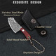 STARDW Damascus Pocket Knife Set EDC Knife with Sheath Mini Chef Keychain Knife Set Tiny Things for Box Cutter Letter Opener Package Opener Cool Gadgets EDC Tools -Set of 4