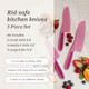 Starpack 'Finger Loving' Kid Safe Kitchen Knife Set of 3 - Kids Knife Set for Real Cooking - Serrated Edges Toddler Knives Set for 3+ Year Olds - Montessori Knive Set - BPA- Nylon Knives for Kids