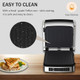 Multi-Function Contact Grill & Griddle Stick Cooker Removable Drip Tray & Non-Stick Coated Plates Open 180° 3-In-1 Electric Indoor Grill w/5 Auto Modes Temperature Control & Timer