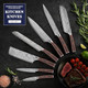 Sunnecko Kitchen Knife Set 7 Piece Chef Knife Set Professional High Carbon Stainless Steel Sharp Kitchen Knives with Wooden Handle