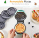 4-Slice Waffle Maker with Nonstick Surface 1200W Waffle Iron Time & Temperature Control LCD Display Perfect Waffle Maker for Kids and Families Stainless Steel Silver