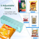 Bag Sealer - Mini Rechargeable Food Sealer Machine 5 Adjustable Gears Chip Bag Resealer with 3000mAh Battery and 4.7" Heating Strip Seal for Vacuum Sealer Bags Food Snack Bags Storage (Green)