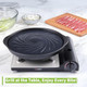 TECHEF - TRUE GRILL PAN - Stovetop Nonstick Indoor/Outdoor Smokeless BBQ Grill Set including a Grill Plate and Alumium Drip Tray
