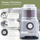 Commercial Spice Grinder Electric - Wet & Dry Herb Grinder with Timer for Spices Nut Seeds Grains & More - Includes 2 Stainless Steel Bowls - Professional Grinding Machine for Bulk Kitchen Prep