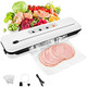 Toprime Vacuum Sealer Machine VS6611 80Kpa Powerful Food Sealer Built-in Cutter with Sealing Bag and Hose Vacuum Air Sealing System for Seal a Meal and Sous Vide White