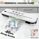 Toprime Vacuum Sealer Machine VS6611 80Kpa Powerful Food Sealer Built-in Cutter with Sealing Bag and Hose Vacuum Air Sealing System for Seal a Meal and Sous Vide White