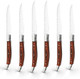 Uniharpa Laguiole Steak Knives Flatware Steak Sets Stainless Steel Service for 6 With Pakkawood Handle and Box