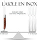 Uniharpa Laguiole Steak Knives Flatware Steak Sets Stainless Steel Service for 6 With Pakkawood Handle and Box