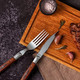 Uniharpa Laguiole Steak Knives Flatware Steak Sets Stainless Steel Service for 6 With Pakkawood Handle and Box