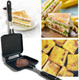 Double Sided Frying Pan Non-Stick Pan with Heat-Resistant Handles Egg and Sandwich Frying Pan Multifunctional Breakfast Pan for Indoor & Outdoor Home Kitchen 5.5 Inches For all stove surfaces