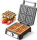 Waffles Maker Waffle Iron 4 Belgian Square Waffle Maker Belgian Waffle Maker Thick with Non-stick Plate Breakfast Waffle Machine Make Waffle in Minutes 3 Browning Level 1200W