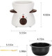 Mini Chocolate Fondue Pot Electric Chocolate Melting Pot with 6pcs Artistic Forks Perfect for Children's Party Christmas s (White)