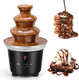 Chocolate Fountain Machine - VAlinks 3 Tiers Electric Melting Machine Fountain Mini Stainless Steel Chocolate Fondue Fountain for Parties Melts Cheese BBQ Sauce Liqueurs