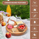 Cheese Board and Knife Set Round Charcuterie Board Small Set Wine Picnic Portable Cheese Board Cutting Board Tabla Para Quesos Cheese Board and Knife Set Round Charcuterie Board Small Set Wine Picnic Portable Cheese Board Cutting Board Tabla Para Quesos