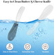 Small Butter Knife 2 Pcs 5.1 Inch Cheese Spreader Stainless Steel Spreading Knife for Appetizers Condiments Jam Breakfast (Black & White)