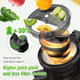 Cold Press Juicer 5.7" Extra Large Feed Chute Juice Extractor Machine with Dual Auger Slow Masticating Juicer for Whole Vegetables and Fruits High Juice Yield Easy to Clean BPA