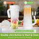 Portable Blender Cordless with 16 Oz Portable Blending Portable Blender for Shakes and Smoothies BPA USB-C Rechargeable Juicer Blender Personal Smoothie Blender for Travel (White)