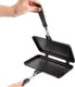 VOSAREA Sandwich Maker Grilled Sandwich Maker Pan Non-Stick Hot Sandwich Maker with Long Handle Double Sided Frying Pan Stovetop Toasted Sandwich Maker for Home Kitchen Breakfast Camping
