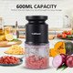 Mini Food Processor 2.5 Cup Meat Grinder 400W Small Food Processor Mini with 4 Stainless Blades Electric Food Chopper Suitable for Meat Vegetables Fruits Nuts