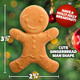 Gingerbread Man Mini Waffle Maker - Make this Christmas Special for Kids with Cute 4 Inch Waffler Iron Electric Non Stick Breakfast Appliance for Xmas Holiday Season Fun or Dessert for Parties