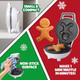 Gingerbread Man Mini Waffle Maker - Make this Christmas Special for Kids with Cute 4 Inch Waffler Iron Electric Non Stick Breakfast Appliance for Xmas Holiday Season Fun or Dessert for Parties