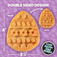 Mini Easter Egg Waffle Maker- Make Holiday Morning Breakfast Special - Includes 4 Edible Food Markers for Optional Extra Decorating Fun - Easter Bunny Basket Stuffer Egg Hunt Surprise for Kids