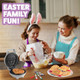Mini Easter Egg Waffle Maker- Make Holiday Morning Breakfast Special - Includes 4 Edible Food Markers for Optional Extra Decorating Fun - Easter Bunny Basket Stuffer Egg Hunt Surprise for Kids