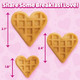 Mini Hearts Waffle Maker- Make 9 Heart Shaped Waffles or Pancakes for Special Breakfast Love w Electric Nonstick Iron- Unique Treat for Kids Adults- Waffler Griddle Includes Recipe Guide- for Her