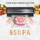 Vacuum Sealer Machine 85kPA Automatic Food Sealing for Dry/Moist Food Fresh Saver 8-in-1 Food Storage with Digital Countdown Built-in Bags Storage & Cutter 1 Roll and 5 Pre-cut Bags