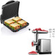 Yabano Panini Press Grill and Electric Meat Grinder Bundle