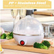 Electric Egg Cooker Boiler Rapid Poacher 350W Multifunctional Food Vegetable Steamer Hard Medium Soft Boiled Eggs Commercial Chefs Choice Egg Food Steamer(#1)