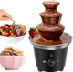 Chocolate Fountain Machine Plastic Chocolate Melt Dipping Machine Warmer 3 Tier Tower Cheese Fountain Mini Melting BPA 1.2 Pound for Wedding for Birthday Party