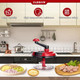 Manual Food Processor 8 Cup Hand Powered Crank Chopper Mincer Blender with Clear Container for Vegetables Meat Fruits Onions