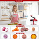 Manual Food Processor 8 Cup Hand Powered Crank Chopper Mincer Blender with Clear Container for Vegetables Meat Fruits Onions