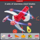 Manual Food Processor 8 Cup Hand Powered Crank Chopper Mincer Blender with Clear Container for Vegetables Meat Fruits Onions