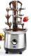 Stainless Steel Electric Chocolate Fondue Fountain Machine Chocolate Fountain 4 Tier 2.5lb Capacity Chocolate Capacity for Nacho Cheese Sauce Liqueuers Christmas Wedding Birthday Party
