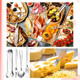 48 Pieces Cheese Knife Set Include 8 Pieces Stainless Steel Cheese Spatula Set with Wooden Handles 40 Pieces Stainless Steel Cheese Spatula Set for Birthday Wedding Christmas