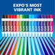 EXPO Low Odor Dry Erase Markers Chisel Tip Assorted Colors 12 Count