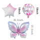 Butterfly Birthday Party Decorations Butterfly Foil Balloons for Kids Birthday Party Decoration Supplies