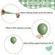 Pink and Green Balloon, 60PCS Sage Green Party Balloon, 12Inch Olive Pastel Pink Balloons Metallic Gold Confetti Balloons for Baby Shower Wedding Jungle Cactus Birthday