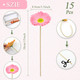 15 Pieces Artificial Gerbera Daisy Flowers Fake Mums Daisies Flower 15 Inch Artificial Gerber Daisies for Wedding Party Home Kitchen Decor