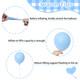 Funhot Teal Blue Balloons Set, 60PCS Turquoise Blue Balloon, 12Inch Pastel Blue Pearl White Latex Balloons Metallic Blue Balloon for Birthday Baby Shower Shark Sea Ocean Party Decorations