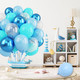 Funhot Teal Blue Balloons Set, 60PCS Turquoise Blue Balloon, 12Inch Pastel Blue Pearl White Latex Balloons Metallic Blue Balloon for Birthday Baby Shower Shark Sea Ocean Party Decorations