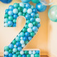 Funhot Teal Blue Balloons Set, 60PCS Turquoise Blue Balloon, 12Inch Pastel Blue Pearl White Latex Balloons Metallic Blue Balloon for Birthday Baby Shower Shark Sea Ocean Party Decorations