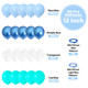Funhot Teal Blue Balloons Set, 60PCS Turquoise Blue Balloon, 12Inch Pastel Blue Pearl White Latex Balloons Metallic Blue Balloon for Birthday Baby Shower Shark Sea Ocean Party Decorations