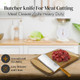 Alpine Cuisine Stainless Steel Meat Cleaver Butcher Knife 8-Inch - Rose Wood Handle - Chef Cleaver Knife Vegetables Cleaver For Home Kitchen Sharp Blade Cleaver For Meat Cutting - Dishwasher Safe